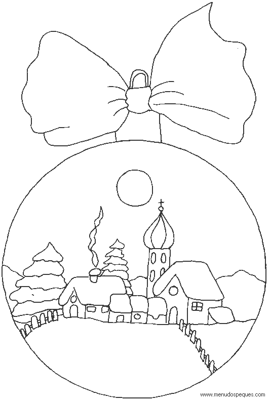 lamina para colorear Adornos de Navidad 03