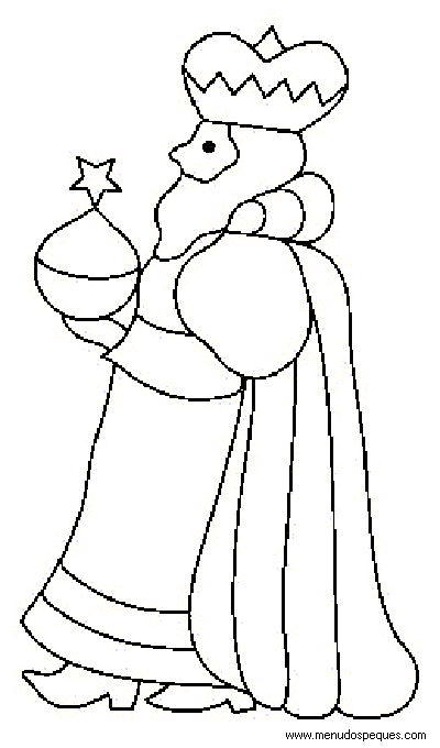 lamina para colorear de Reyes Magos 01
