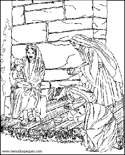lamina para colorear de Reyes Magos 08