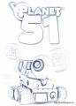laminas para colorear planet 51. pintar planet 51