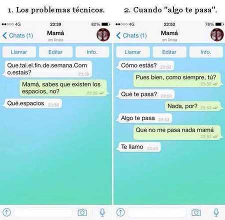 Humor de Whatsapp: Hijo, algo te pasa