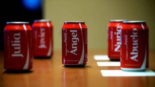 Pon tu nombre en las latas de Coca-Cola