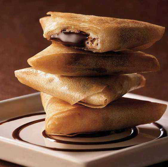 briouates rellenos de chocolate