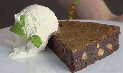 brownie pistacho helado