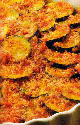 Calabacines con Tomate Gratinados