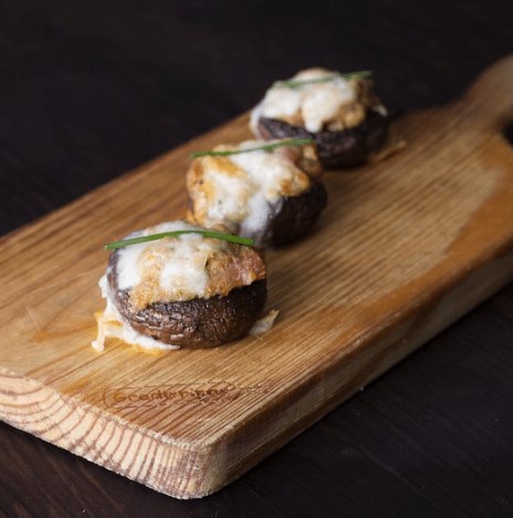 cómo hacer Champiñones rellenos de queso recetas para bebés y niños