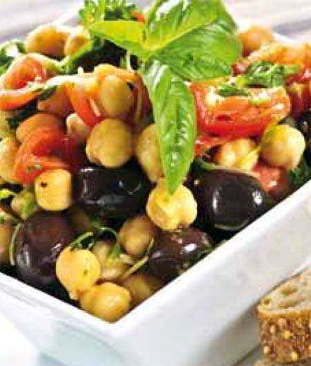 Receta para hacer Ensalada completa de garbanzos