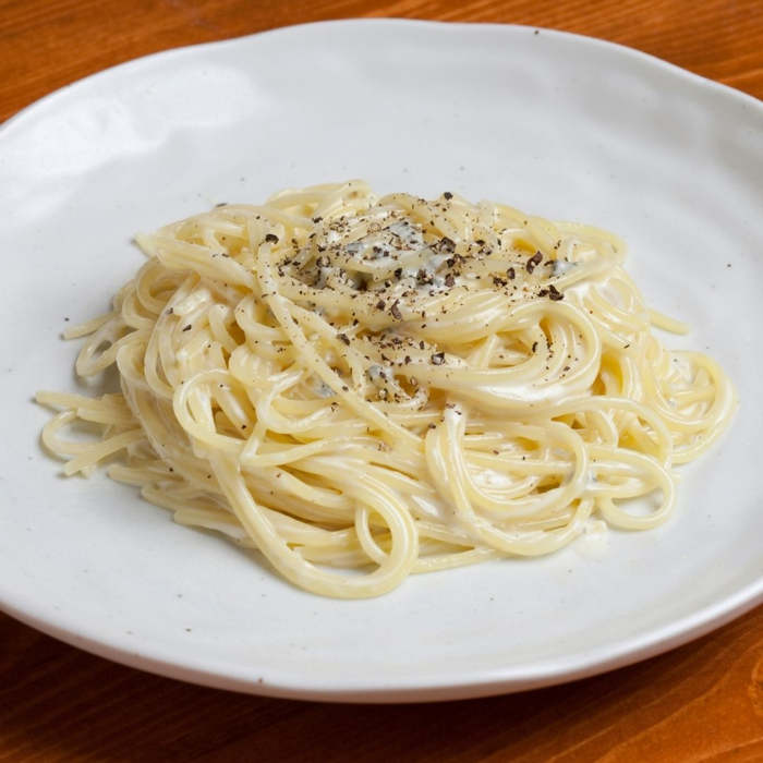 Fideos de arroz a la carbonara receta