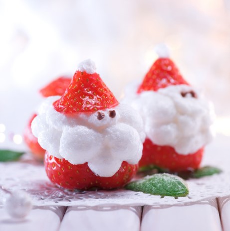 Receta para hacer Papa Noel de fresas