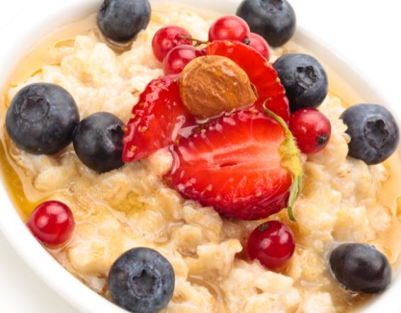 Gachas avena con fruta