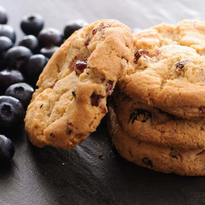 galletas de arándanos y naranja