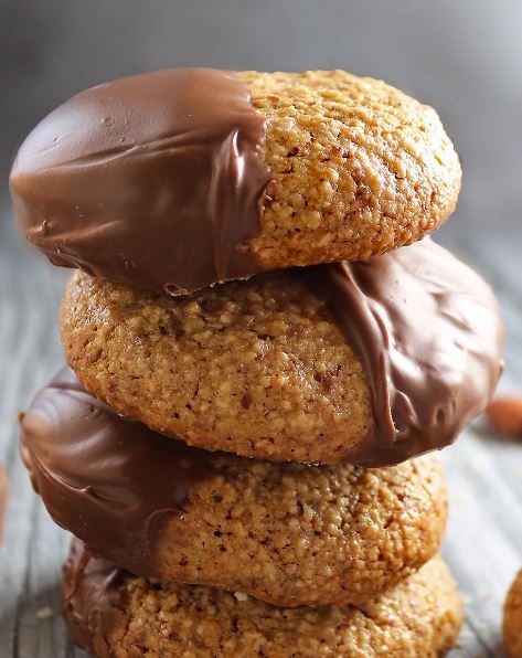 galletas de chocolate, naranja y sésamo