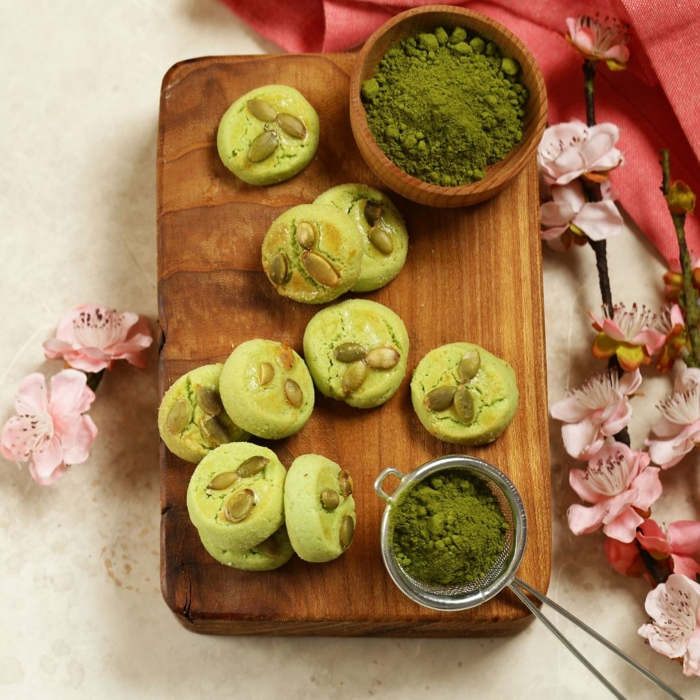 Receta para hacer Galletas de Matcha y Goji