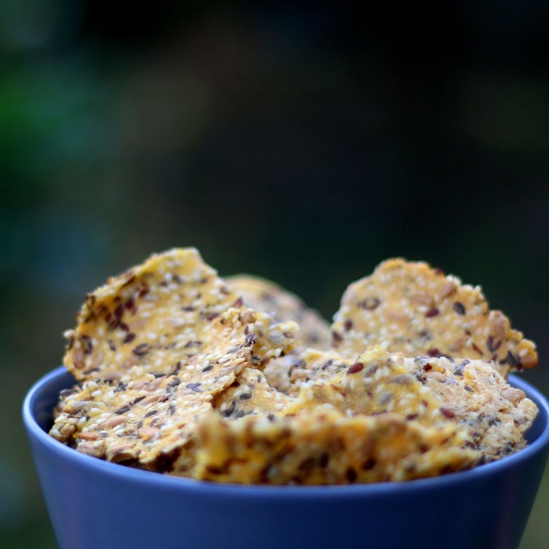 Receta para hacer Crackers galletas saladas Paleo Keto, Sin Gluten,