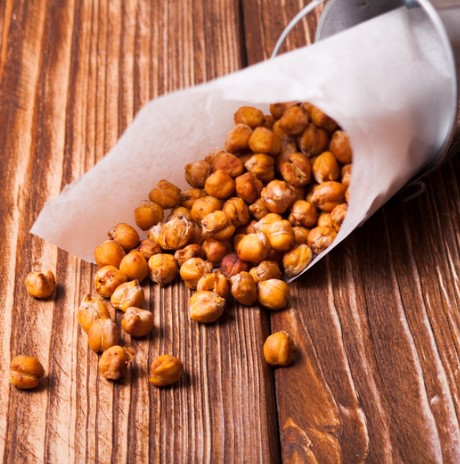 Garbanzos picantes fritos en air fryer, Garbanzos en freidora de aire