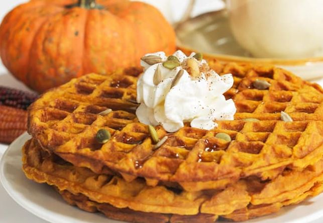 Gofres, waffles, calabaza, navidad