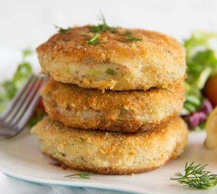 Hamburguesas de atún y papa