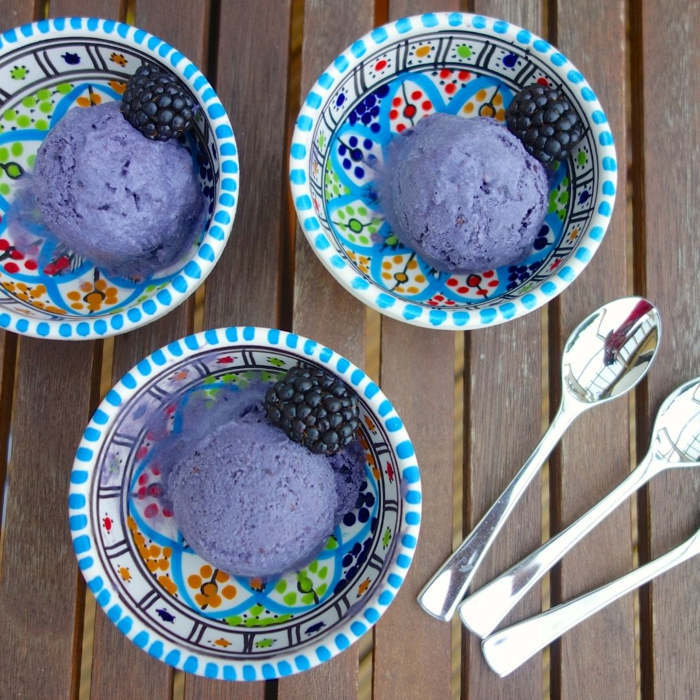 Receta para hacer Mousse de helado de moras