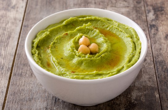 Receta para hacer hummus de aguacate, humus