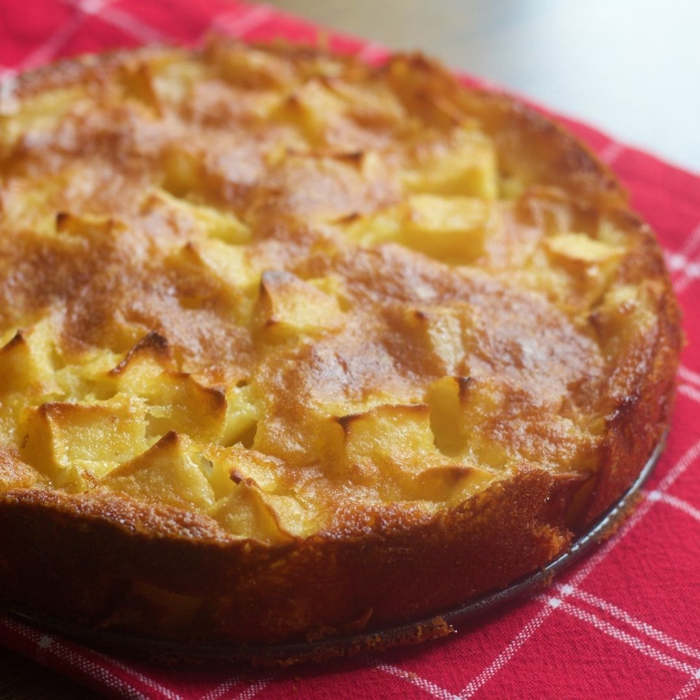 tarta manzana caramelo avellanas