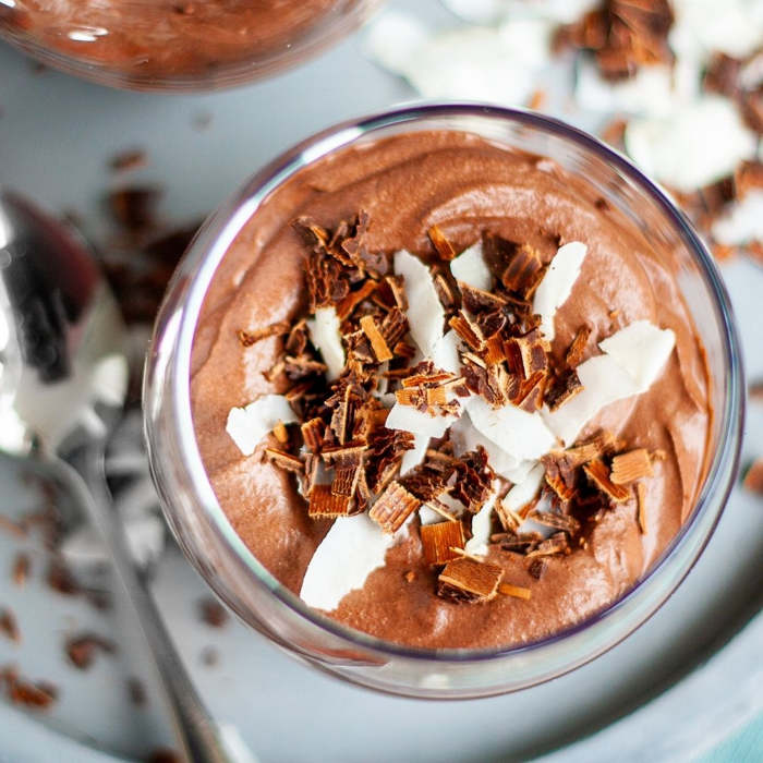 Receta para hacer Mousse de coco y chocolate