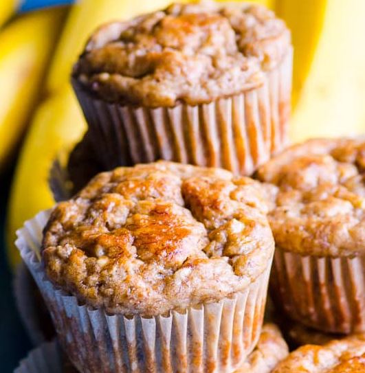 Muffins de albaricoque y plátano