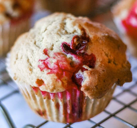 Receta para hacer Muffins de arándanos y naranja