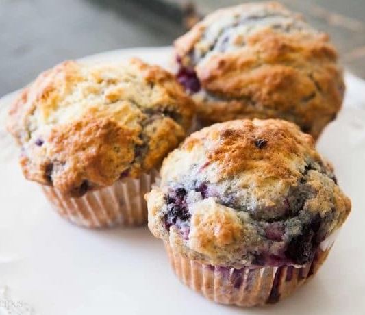 Muffins de manzana y mora