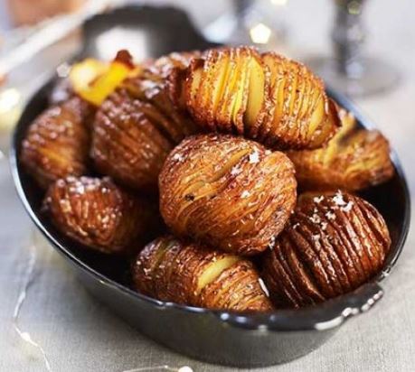 Receta para hacer Mini patatas hasselback