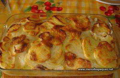 patatas cebollas gratinadas