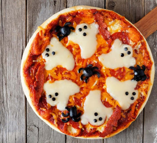 Pizzas keto halloween