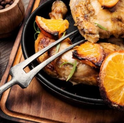 Recetas con pollo Pollo marinado con cilantro y naranja receta