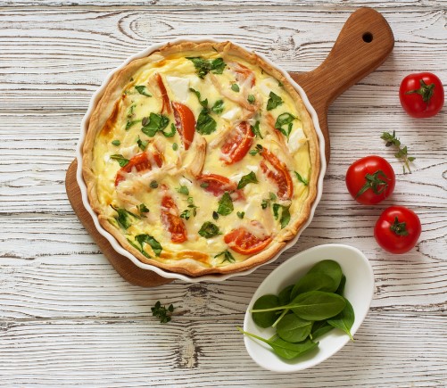 Receta para hacer quiche caprese keto