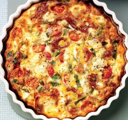 quiche feta jamon tomate