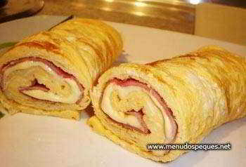 rollo tortilla jamon queso