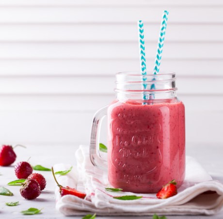 Smoothie de fresa, batidos