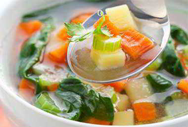 sopa verduras frescas