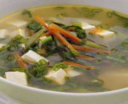 sopa verduras tofu wakame
