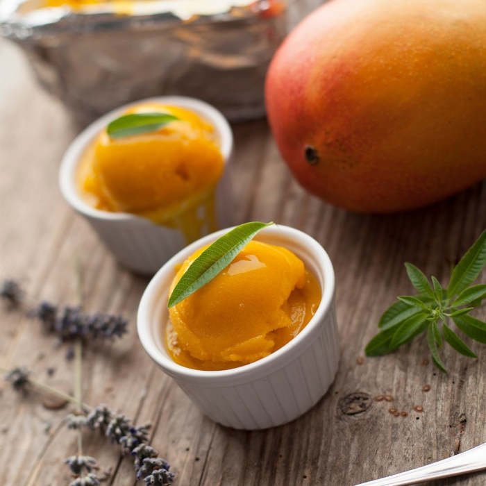Sorbetes de fruta, mango, recetas realfood, helados saludables