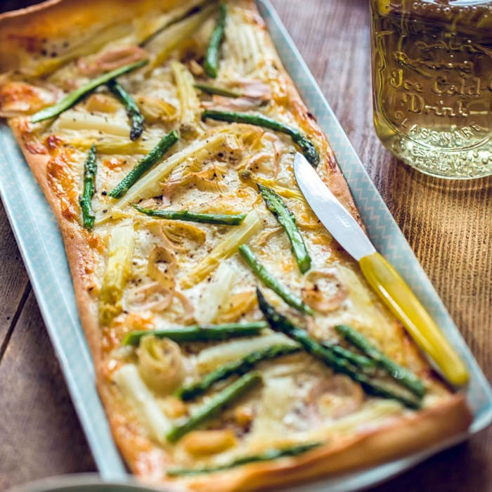 Tarta de espárragos al horno sin gluten