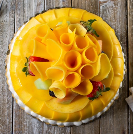 Tarta helada de mango