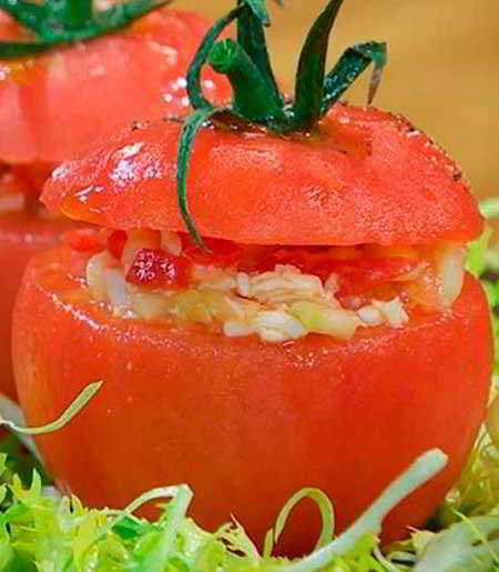 tomates rellenos gambas