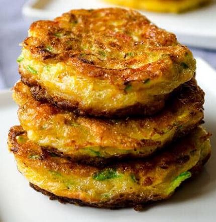 Tortitas de zanahoria y calabacín