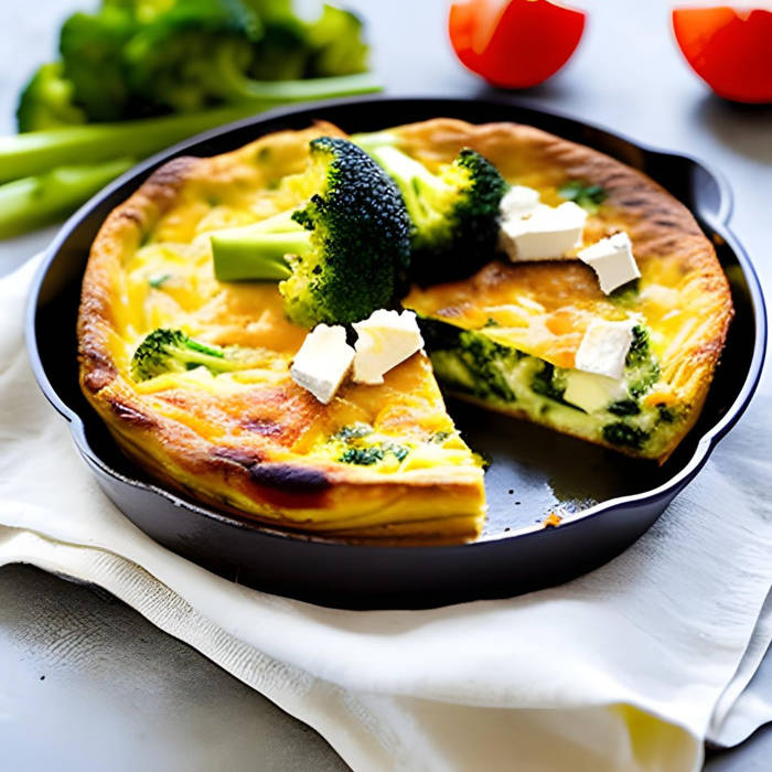 pastel de brócoli, queso feta,, receta fácil,