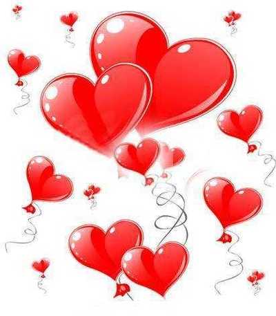 lluvia corazones