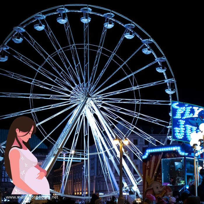 Parque de atracciones embarazo, montar en noria embarazo, coches locos embarazada