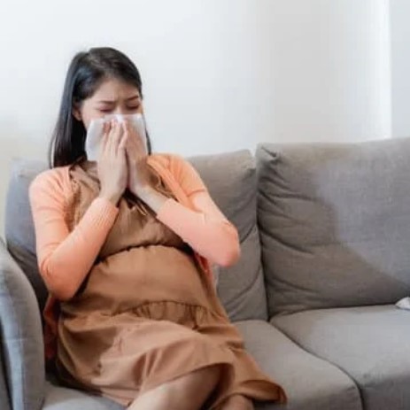 Cómo tratar un resfriado o una gripe durante el embarazo