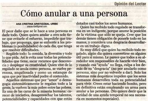 Cómo anular a una persona
