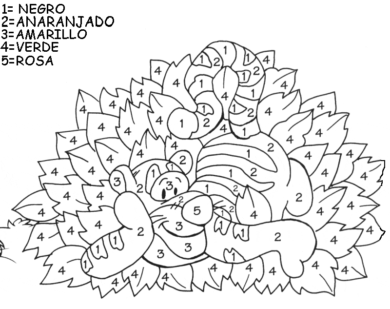 Dibujo escondido - Colorea según las indicaciones