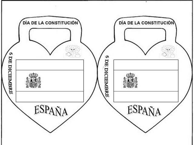 Recortable día de la Constitución